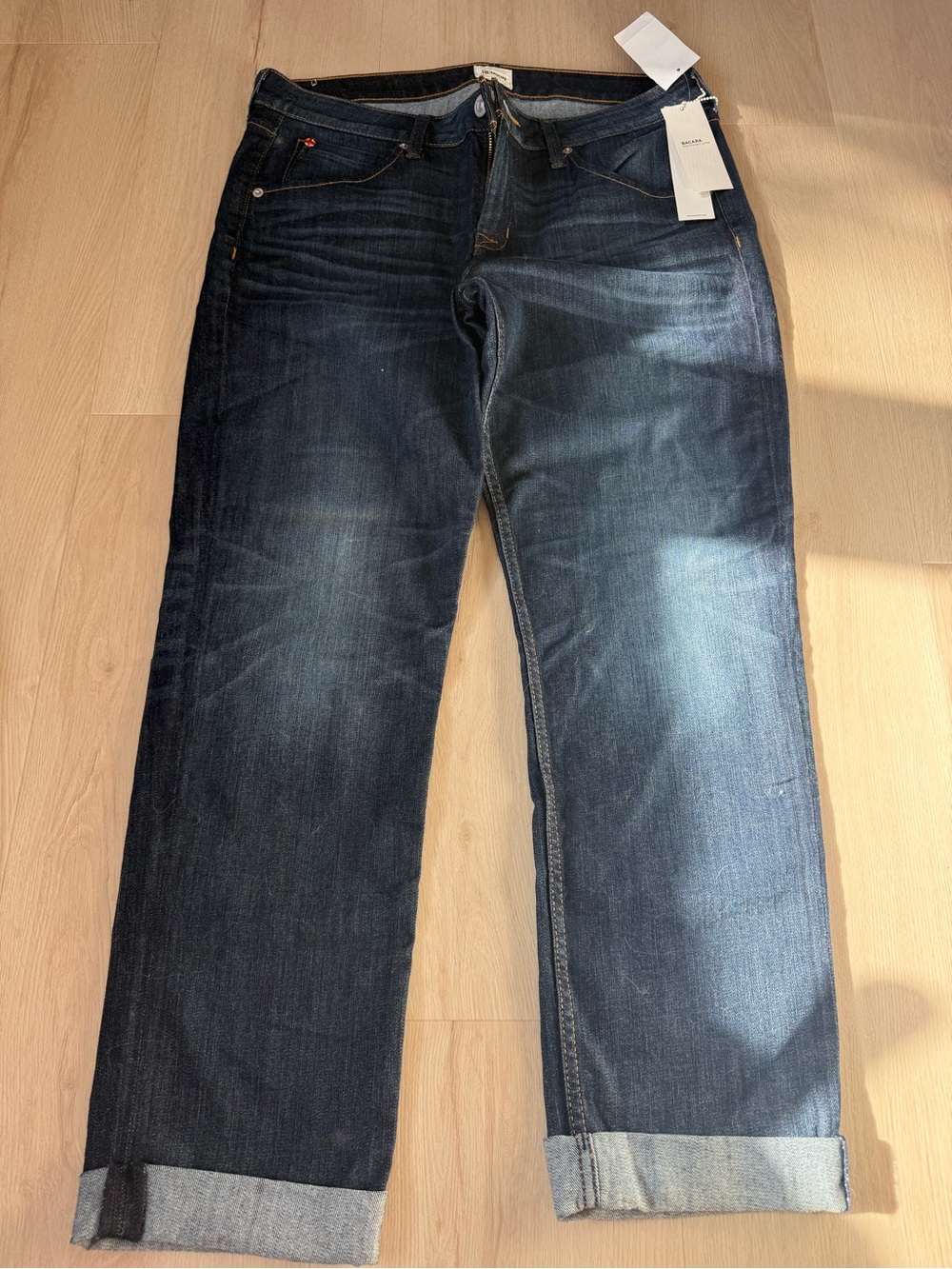 NWT Hudson Bacara Straight Crop Cuffed Jeans